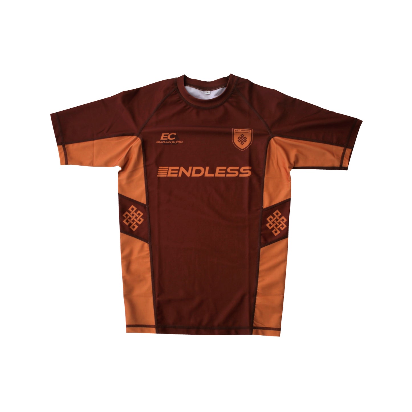 Ranked League Rashguard - Brown - Short Sleeve